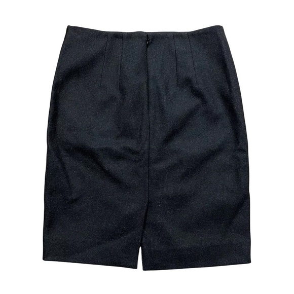 Club Monaco Collection Wool Genuine Calf Hair Leather Lana Skirt Burgundy Size 4 - Picture 2 of 8